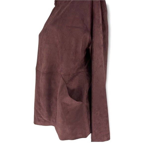 Yansi Fugel Women's NWT Wine Metro Quarter Zip Long Sleeve Microfiber Top S/C41 - Picture 4 of 15